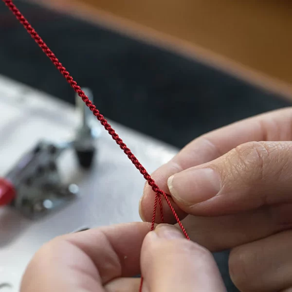 14K Gold Handcrafted Cinnabar Red String Bracelet and Anklet Set for Positive Energy and Blessings - Image 2