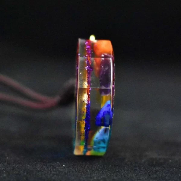 Chakra Orgonite Necklace - Balances Orgone Energy & EMF Protection - Image 2