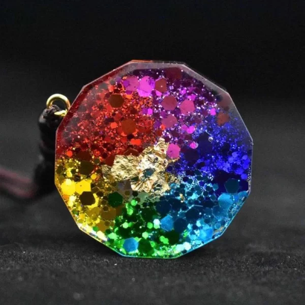 Chakra Orgonite Necklace - Balances Orgone Energy & EMF Protection - Image 3