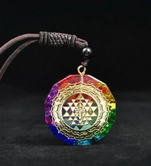Chakra Orgonite Necklace - Balances Orgone Energy & EMF Protection