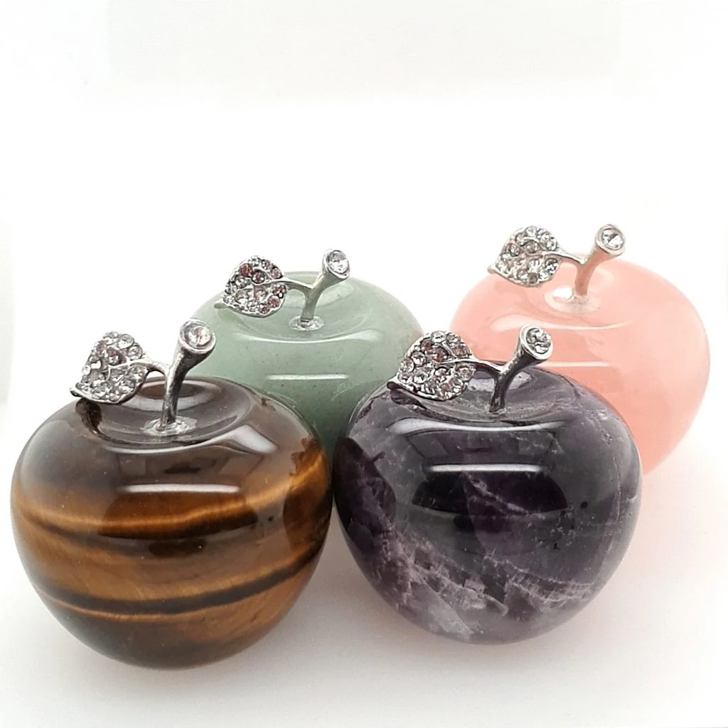 Crystal Gemstone Apples Beautiful Collectibles for Crystal Lovers