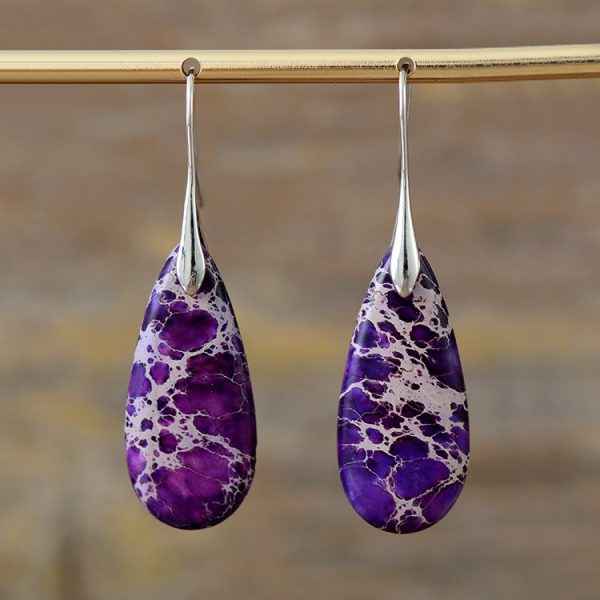 Emperor Stone Healing Crystal Earrings - Image 3