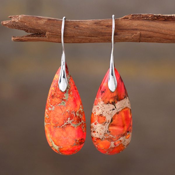 Emperor Stone Healing Crystal Earrings - Image 2