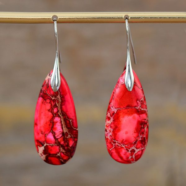 Emperor Stone Healing Crystal Earrings - Image 4