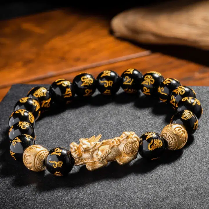 Pixiu Black Obsidian Bracelet for Wealth
