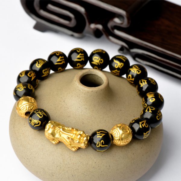 Feng Shui Bracelet – Pixiu Black Obsidian Bracelet for Wealth - Image 3