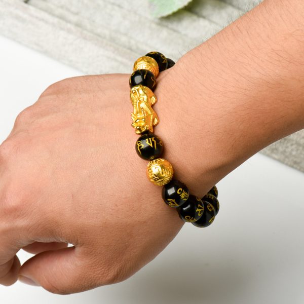 Feng Shui Bracelet – Pixiu Black Obsidian Bracelet for Wealth - Image 2