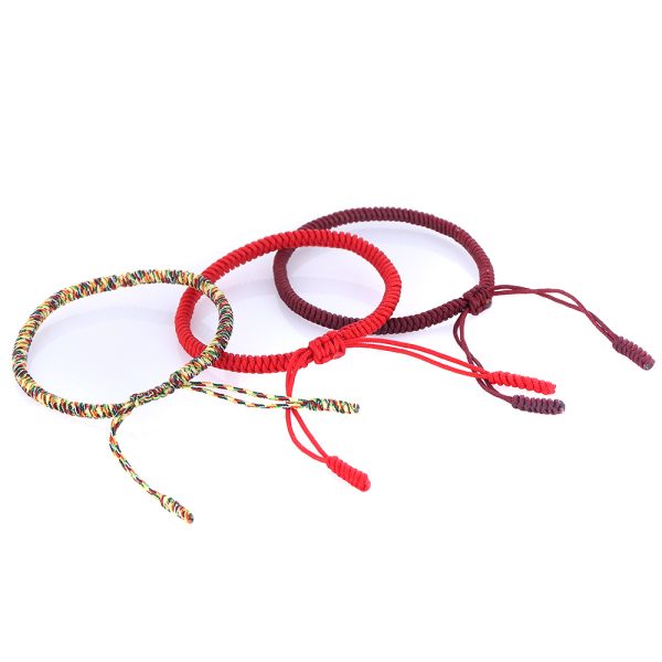 Handmade Tibetan Buddhist Knot Lucky Rope Bracelet - Image 4