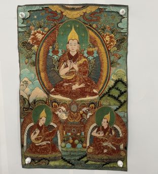 Feng Shui Bliss Tibetan Silk Embroidery White Tara Thangka Tapestry Wall Hanging Wall Art Meditation for Home Decor