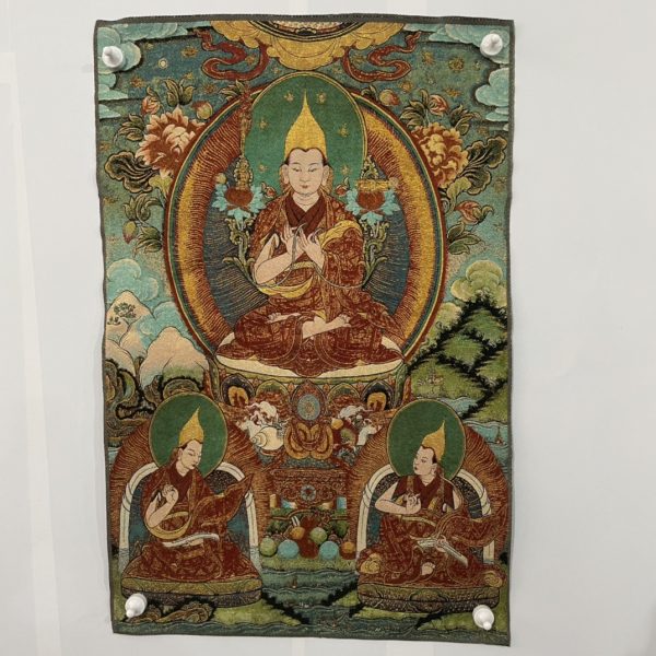 Feng Shui Bliss Tibetan Silk Embroidery White Tara Thangka Tapestry Wall Hanging Wall Art Meditation for Home Decor