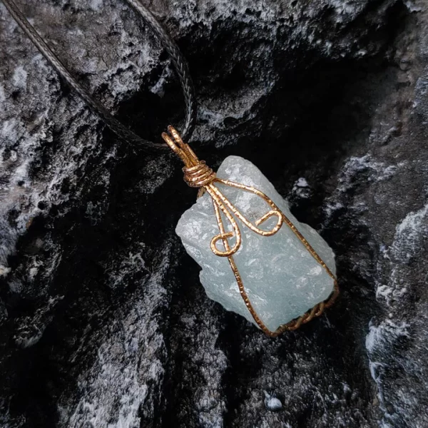 Aquamarine Stone Pendant Necklace