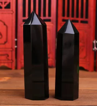 Black Obsidian Healing Crystal Wand