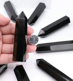 Black Obsidian Healing Crystal Wand