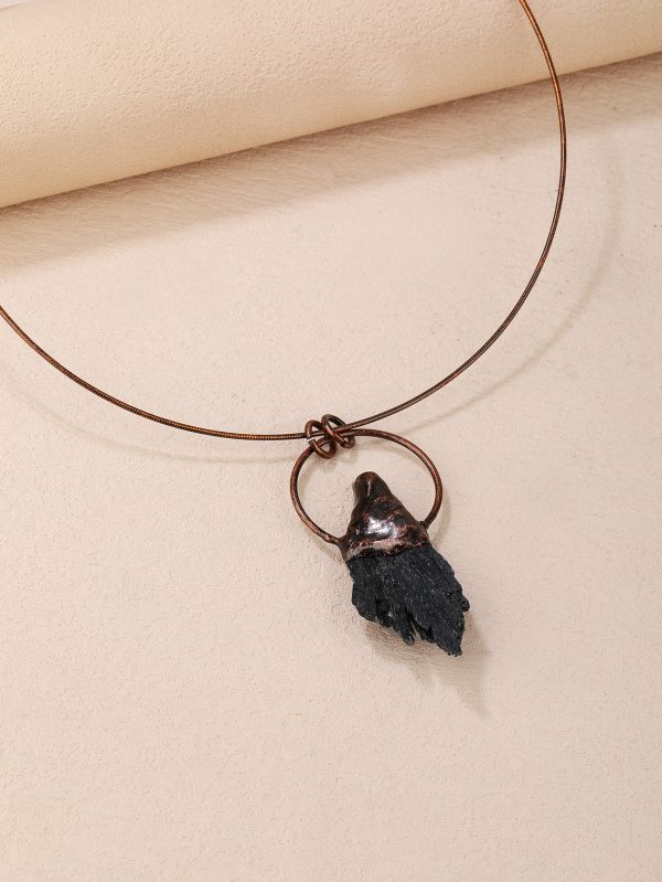 Black Tourmaline Copper Pendants