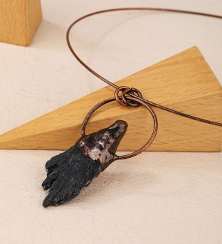 Black Tourmaline Copper Pendants