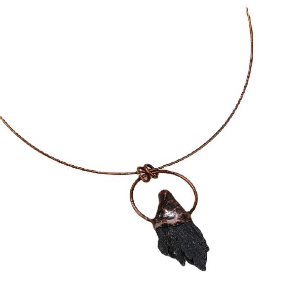 Black Tourmaline Copper Pendants