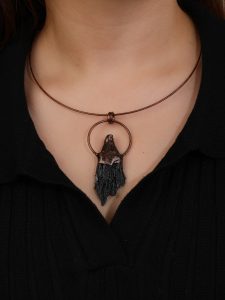 Black Tourmaline Copper Pendants