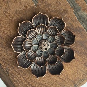 Bronze Lotus Incense Burner