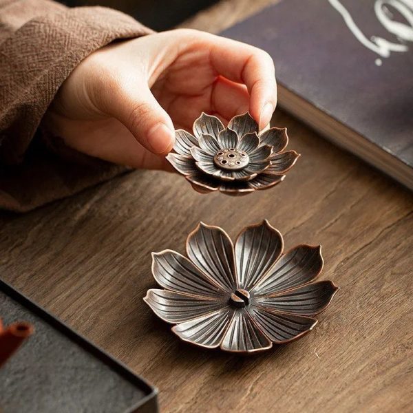 Bronze Lotus Incense Burner