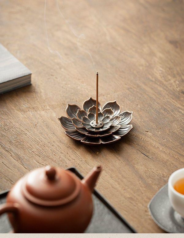 Bronze Lotus Incense Burner
