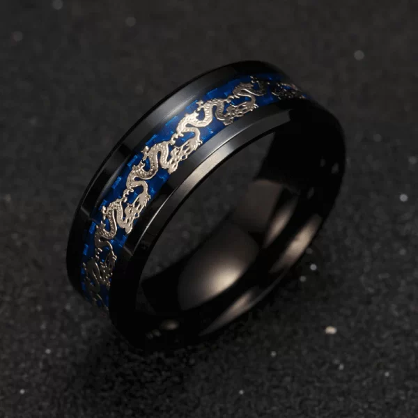 Chinese Dragon Inlay Ring