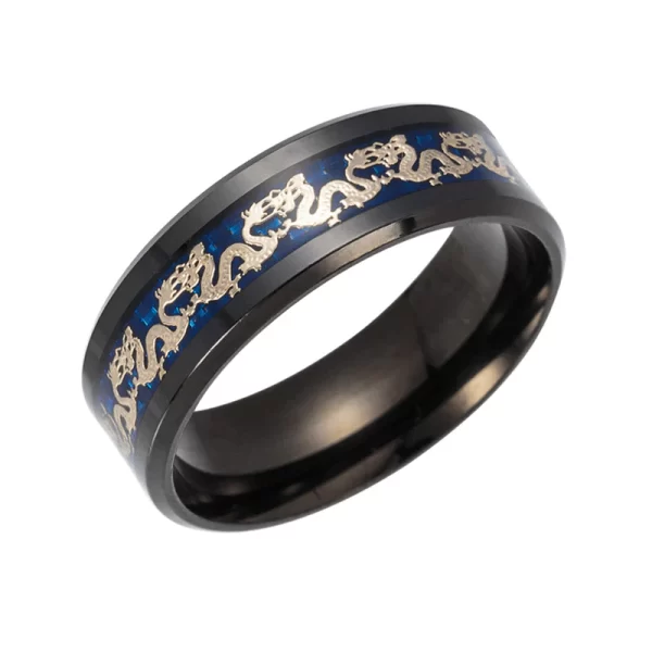 Chinese Dragon Inlay Ring