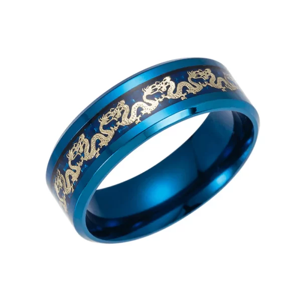 Chinese Dragon Inlay Ring
