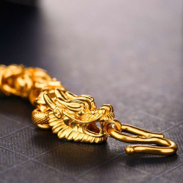 Double-Headed Golden Dragon Bracelet