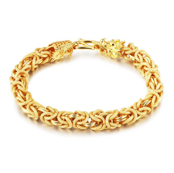 Double-Headed Golden Dragon Bracelet
