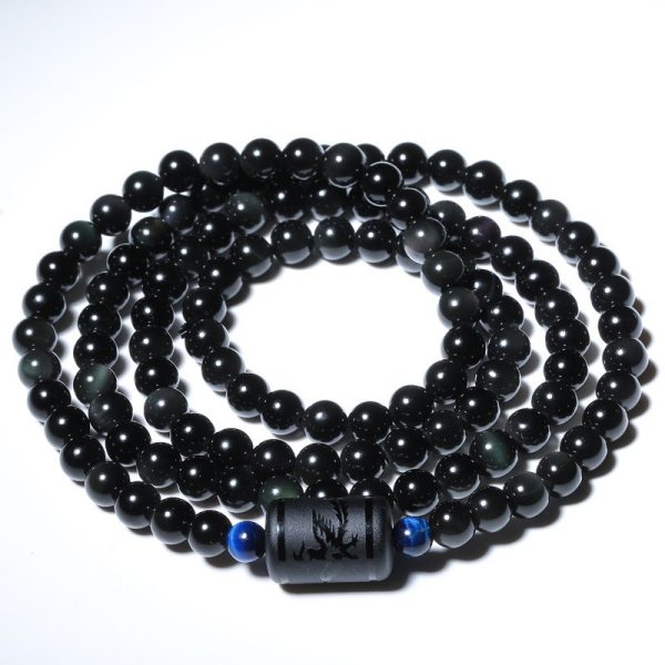 Dragon and Phoenix Obsidian Bracelet Wrap