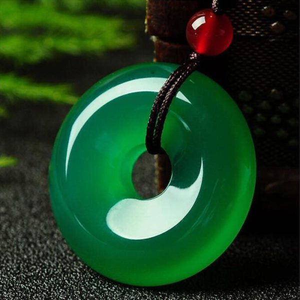 Green Jade Disk Necklace