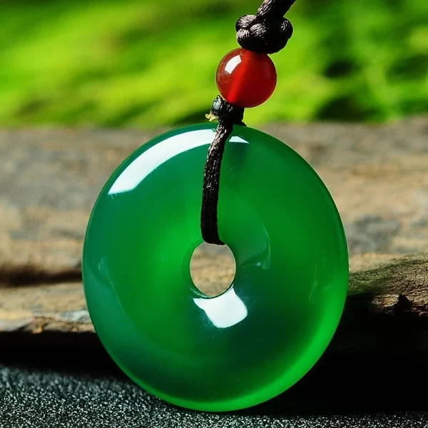 Green Jade Disk Necklace