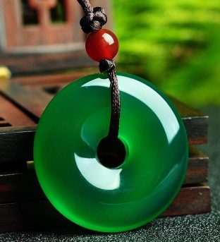 Green Jade Disk Necklace