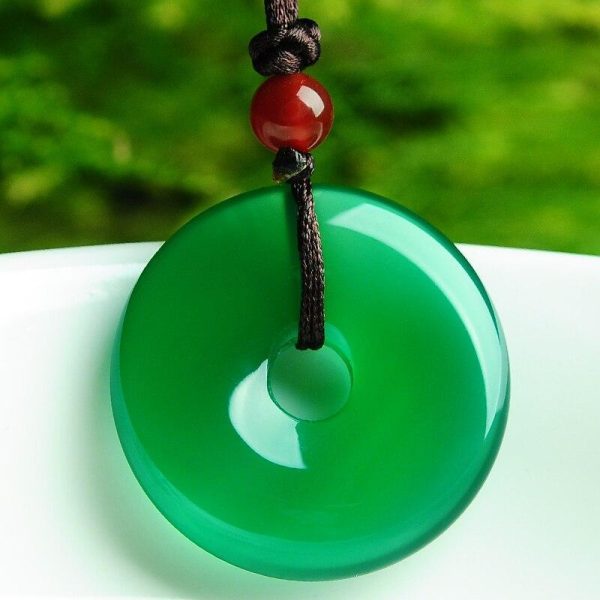 Green Jade Disk Necklace