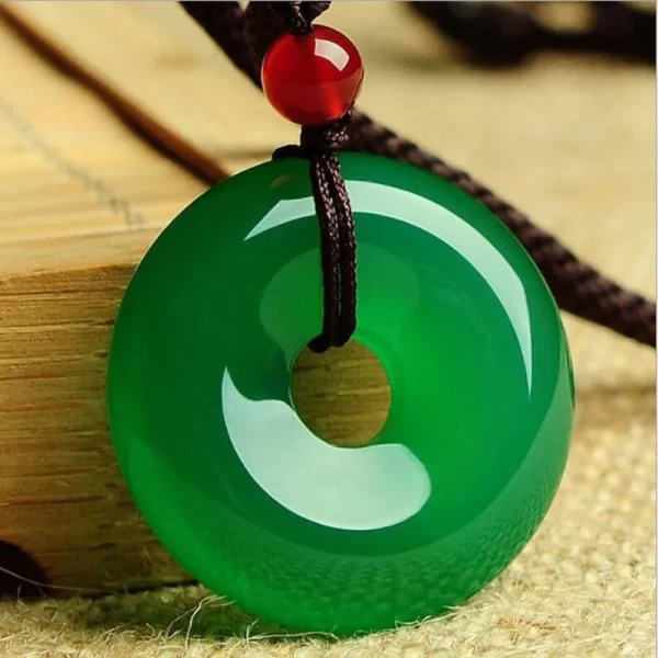 Green Jade Disk Necklace