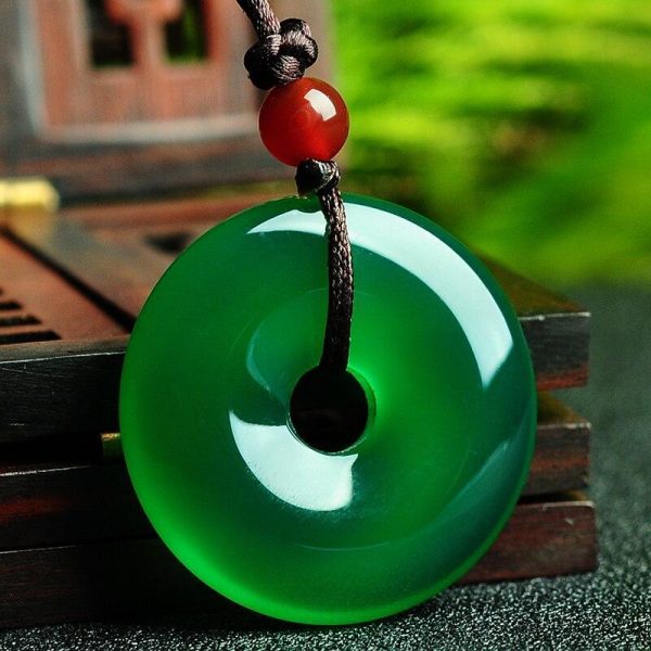 Green Jade Disk Necklace