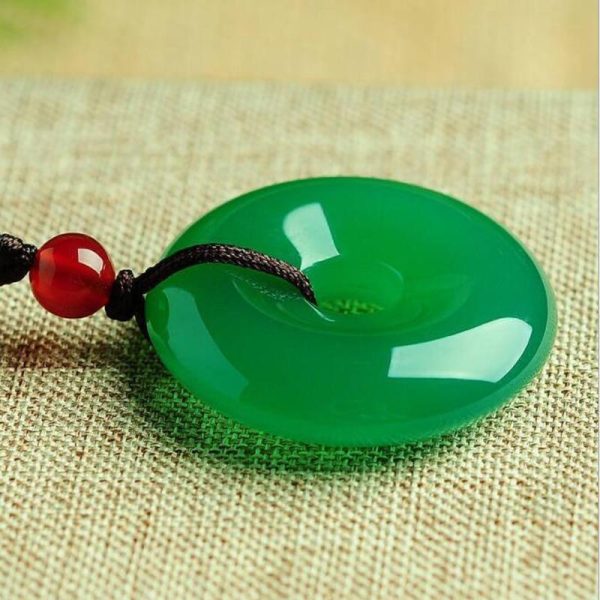 Green Jade Disk Necklace