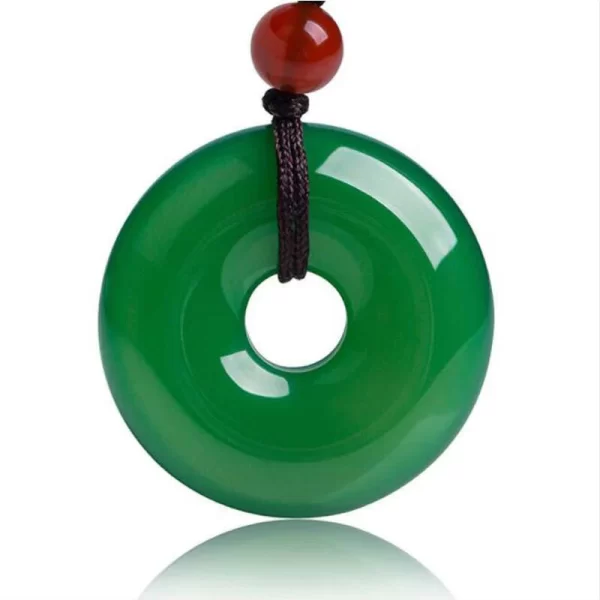 Green Jade Disk Necklace