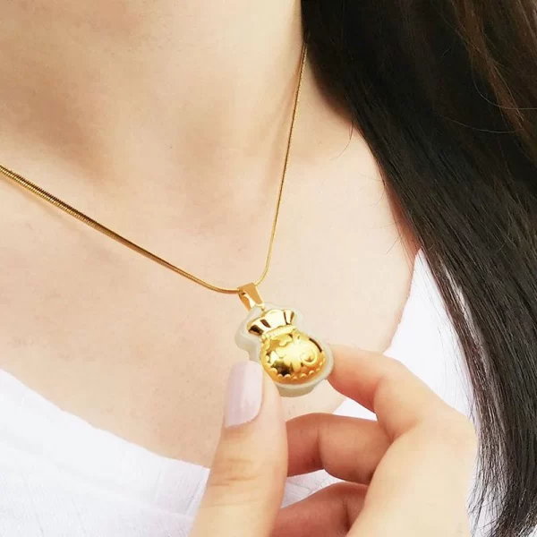 Jade Money Bag Necklace