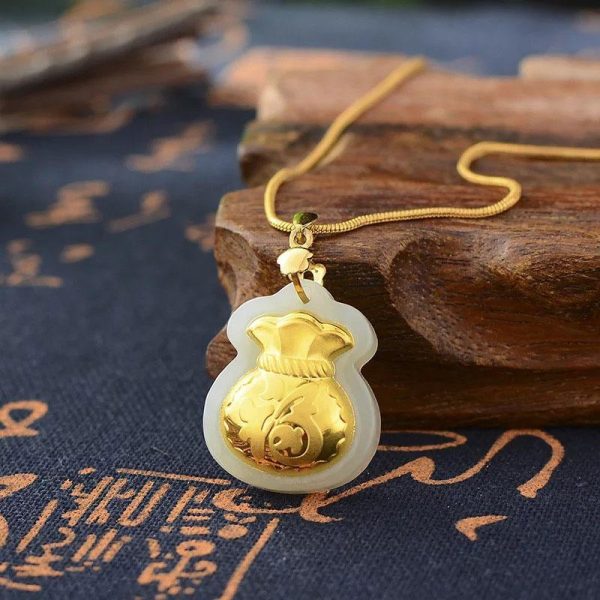 Jade Money Bag Necklace