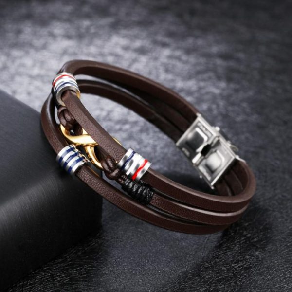 Leather Infinity Bracelet