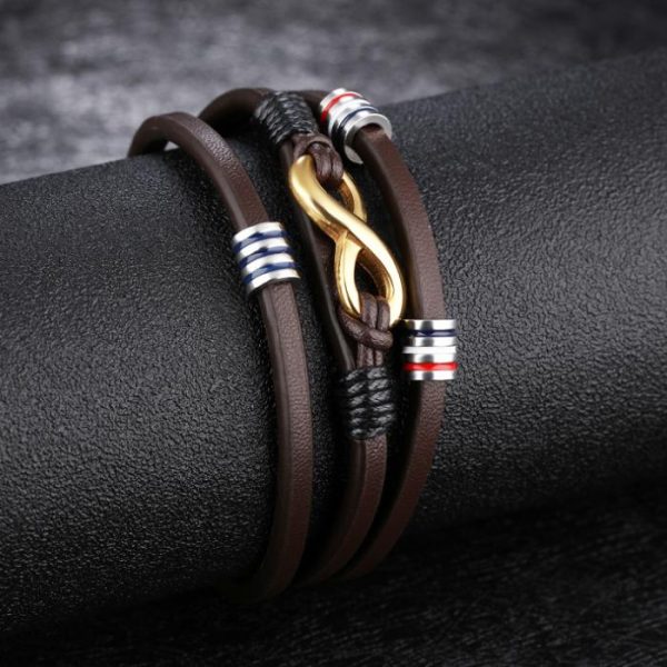 Leather Infinity Bracelet