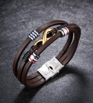 Leather Infinity Bracelet