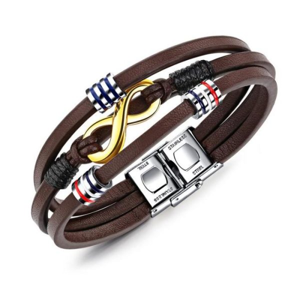 Leather Infinity Bracelet