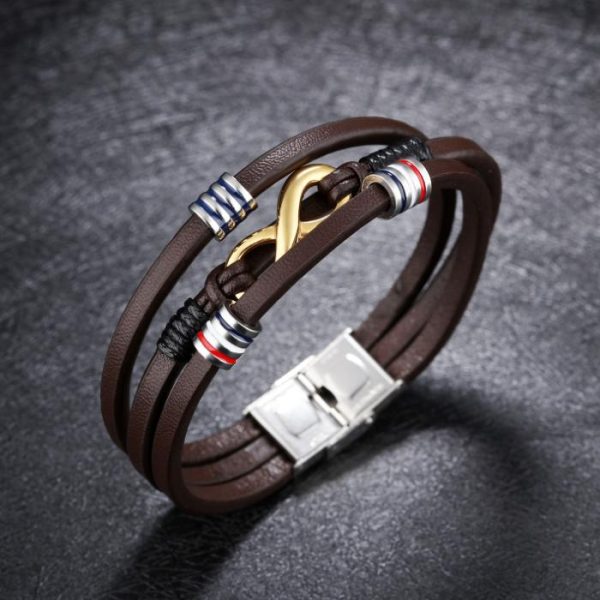 Leather Infinity Bracelet
