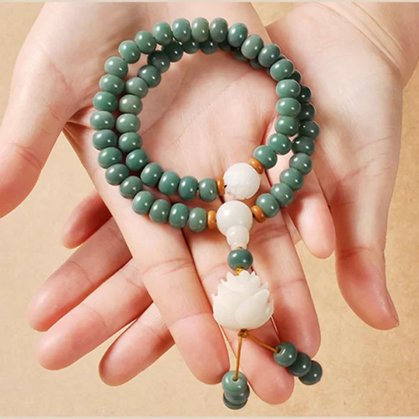 Lotus Cyan Bodhi Seed Bracelet