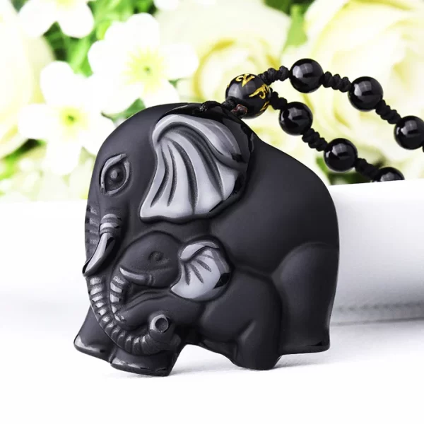 Mom and Baby Elephant Necklace