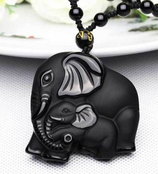 Mom and Baby Elephant Necklace