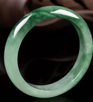 Natural Jade Fortune Blessing Bangle Bracelet