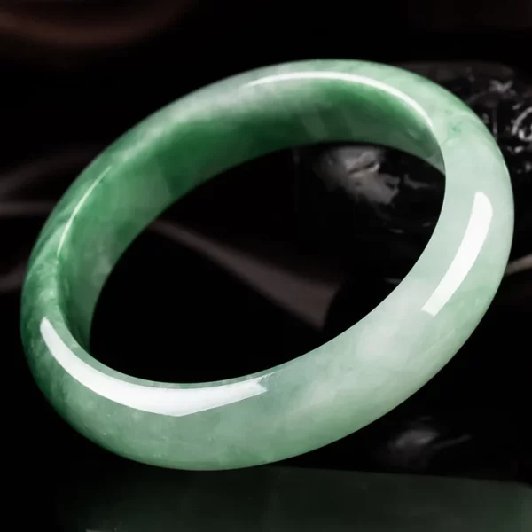 Natural Jade Fortune Blessing Bangle Bracelet